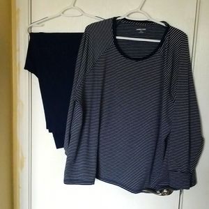 Landsend blue and white loungewear